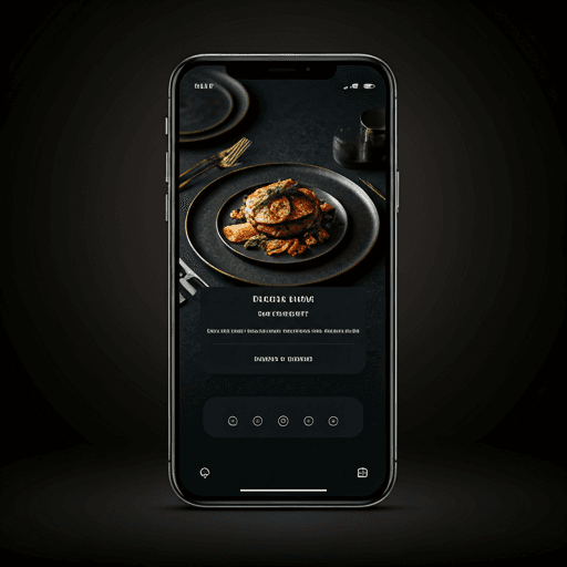 Guest menu view on smartphone